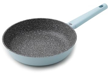 MasterClass Cast Aluminium Frying Pan, Induction Compatible, Non-Stick Fry Pan with Soft Touch Handle Ideal for Eggs, Omelettes, Dishwasher Safe, Cookware,26cmm,Sky Blue