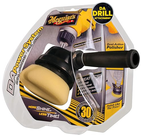 Meguiar's G3500 Dual Action Power System Tool, Boost Your Auto Care Arsenal with This Car Detailing Tool, Apply Product and Remove Imperfections, Conveniently Attaches to Most Standard Drills