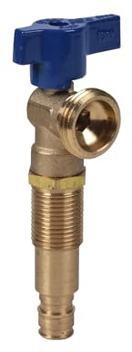 Oatey 38880 Washing Machine Outlet Box Valves, 1/4 Turn F1960 3/4 In. Nh Blue