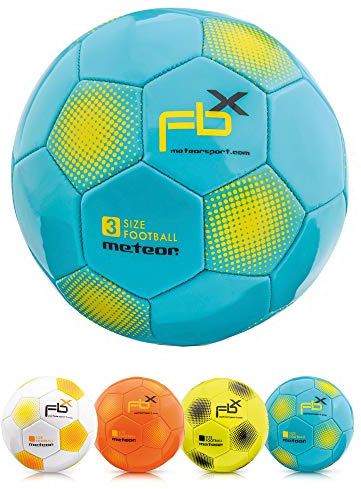 meteor Fotboll Träningsboll Varje storlek 5 4 3 1 Officiell match Vuxna Junior Barn Fotboll Futsal Professionellt Klubblag Inomhus Utomhuslek Leksak Många färger FBX (3, blå)