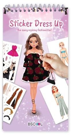 BSCOOL Dress Up Sticker Book for Kids Girls Fashion Design