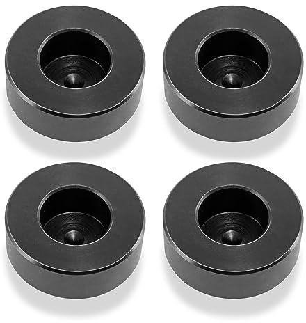 STAHLWERK Separadores y pernos de sujeción 44 x 15 mm apilables para mesas de soldadura con sistema de agujeros D 22 - Práctico juego de 4