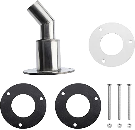 Durch Rumpf Auspuff Hautanpassung, Edelstahl 316 Luft-Dieselheizungs Auspuffrohr für Boot LKW Webasto, Standheizung Zubehör 24mm Gebogen