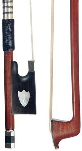 Professionella fiol stråke 4/4 Fiddle Bow Brazilwood Bow Rund Stick Ebony Inlay Well Balance Nybörjarbåge