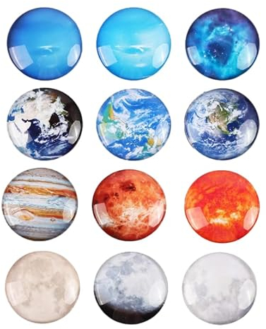 12 pezzi Magnete da Frigorifero Serie Planet Calamite Bambini Magneti Frigo Calamite Frigorifero Bellissime Calamite Decorative per Decorare Calamite Frigo Adatte a Lavagne, Frigoriferi