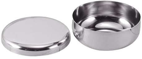 Msiud Stainless Steel Rice Bowl with Lids Multipurpose Single Layer Mixing Bowl for Home Kitchen Small 10x4cm Ideal for Serving Cooking and Storage with Secure Lids for Everyday Use