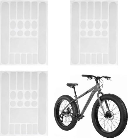 3Stk Rahmenschutzfolie Fahrrad,Schutzfolie Fahrradrahmen,Lackschutzfolie Aufkleber Rahmen Schutz für Mtb Schutzfolie,Fahrrad Folie,Rahmenschutz Bike,Fahrradaufkleber Sticker,Abriebschutz Schwarz Weiß