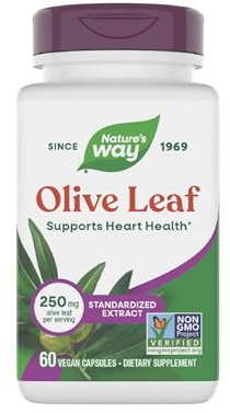 Nature's Way Olive Leaf Extract, Heart Health Support Supplement*, 60 ct