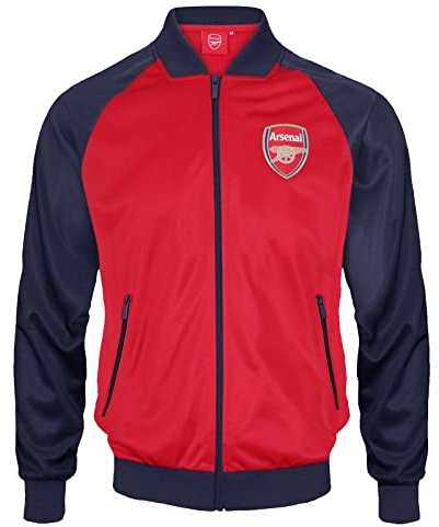 Arsenal FC Official Football Gift Mens Retro Track Top Jacket Red XXL