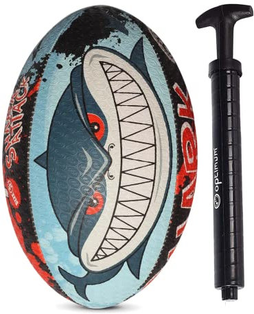 Optimum Rugbyball – Shark Attack – 5 mit Pumpe