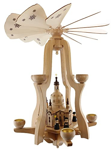 Pirámide colgante de pirámide de Navidad para velas de té (8 focos)