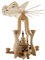 Schwibbo Hängepyramide Weihnachtspyramide Pyramide für Teelichter 8-flammig (Frauenkirche + Kurrendensänger)
