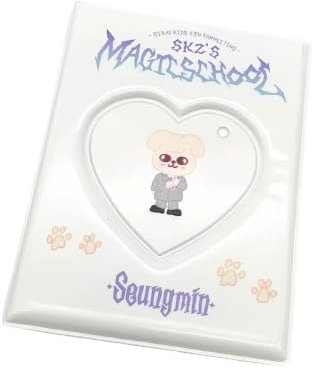 SKZOO - Porta foto SKZ'S MAGIC SCHOOL con portachiavi STAY album foto con 16 pagine interne, porta cartoline, custodie per libri (Seungmin)