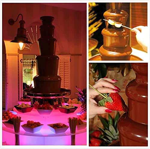 Macchina per fontana di cioccolato con controllo della temperatura, grande capacità a 6 livelli, ideale per feste, ristoranti e buffet di matrimoni - Include riscaldatore per salse