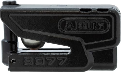 ABUS Bremsscheibenschloss Granit Detecto XPlus 8077 2.0 - Motorradschloss mit Alarm und intelligentem Voralarm - aus gehärtetem Stahl - für den Schutz hochwertiger Motorräder - Schwarz