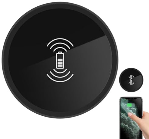 Inbyggd trådlös laddare, trådlös telefonladdare – inbäddad smarttelefonladdare – trådlös skrivbordsladdare, infälld sparar