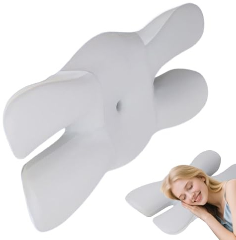 Almohada cervical | Cojín ortopédico con soporte ergonómico para quienes duermen de lado | Accesorio de cama suave para viajes casa hotel escuela apartamento