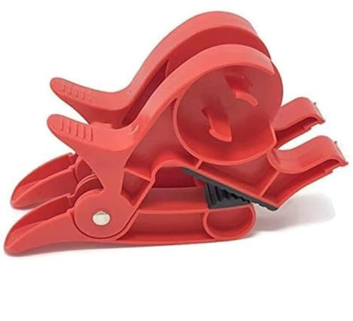 Rapid Wrapper, Christmas Wrapping Paper Cutter Holder and Tape Dispenser, Christmas Wrapping Paper Clamps Tools Set, Office Gift Packaging Cutting Tool, Single Roll Paper Fixing Bracket(RED)