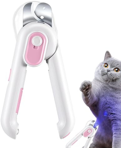 Tagliaunghie Per Artigli Di Gatto | Utensile Da Taglio Con Illuminazione A LED - Trinciaunghie per Zampe,Per La Toelettatura Quotidiana La Doccia Il Bagno Il Viaggio Nel La Casa E Salon