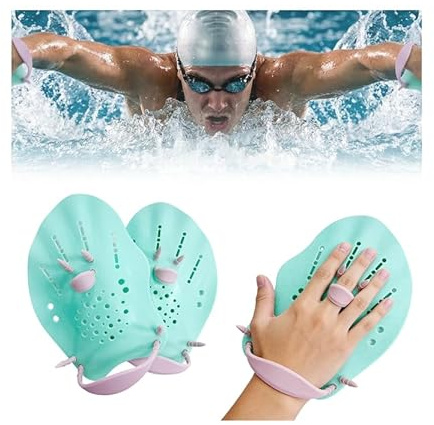 NiceNaiils Palette Nuoto Piscina, 1 Coppia di Mano Paddles Nuoto, Swimmpaddel Adulti, Accessori per l'Allenamento