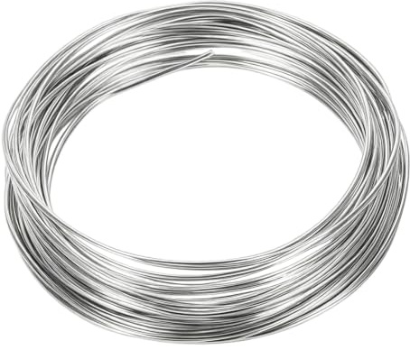 2mm Aluminium Wire, 5m Silver Craft Wire Roll, Bendable Metal Wire for Sculpting, Armature Making, Modelling, Bonsai Training and Wreath Frames(1 Pack)