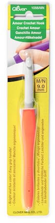 Clover 1056/MN Amour Crochet Hook, Size M/N/9.0mm