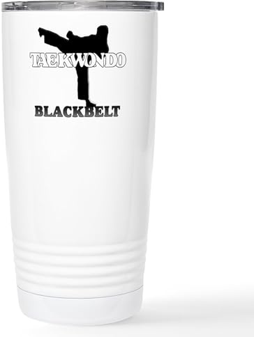 CafePress Taekwondo Black Belt Stainless Steel Travel Mug 20 oz. Insulated Stainless Steel Coffee Tumbler