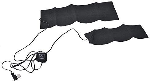 Keenso Cuscinetto riscaldante Elettrico, 2 in 1 5V 7A Cuscino riscaldante Ricaricabile USB in Fibra di Carbonio Tappetino riscaldante Elettrico Tappetino riscaldante Scaldacollo