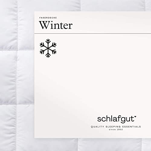 schlafgut Casual weich & warme Faserbettdecke Winter, 135x200 cm weiß aus 100% Polyester mit Hohlfasern