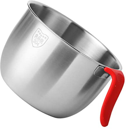 Kichvoe Bol à Mélanger Acier Inoxydable Avec Poignée Récipient Multifonction Pour Œufs Pâte Et Salades Pour Cuisine à Domicile Restaurant Et Hôtel