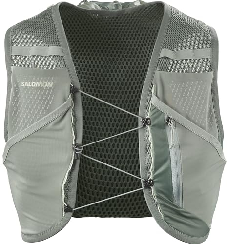 Salomon Active Skin 8 Compatible with Flasks Unisex Running Hydration Vest Hiking Trail , Precision Fit, 8L Precision Fit, and Optimized Storage