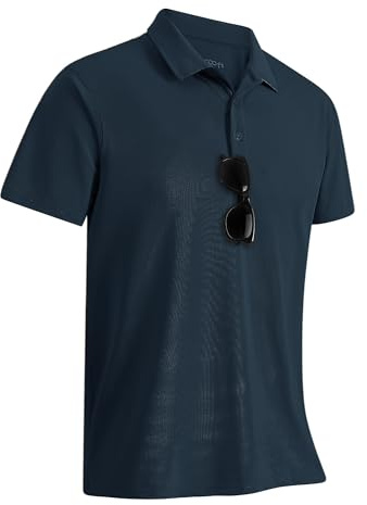 33,000ft Pikétröja för herr solskydd UPF50+ sommar kortärmad t-shirt snabbtorkande prestanda utomhus sportskjorta polo golfskjorta tennis