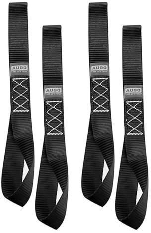 Juego de 4 tensores de equipaje – 800 kg de capacidad de carga correas de amarre de poliéster para motocicleta, remolque, correas tensoras de moto, equipaje, accesorios para furgoneta, correas