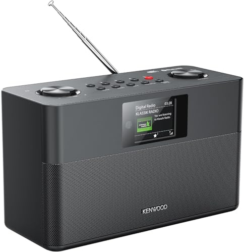 Radio Dab+ Digital con Bluetooth, Radio FM Estéreo Compacta con Alarma, Mando y Pantalla Color IPS, Color Negra