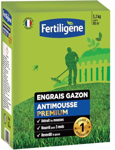 Fertiligène Engrais Gazon antimousse Premium 3,2 kg