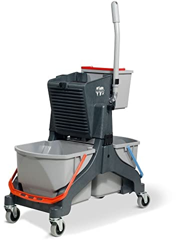 Reinigungswagen Numatic MidMop Plus mit Handgriff 2x16 L Doppelfahreimer für die Unterhaltsreinigung mit Moppresse