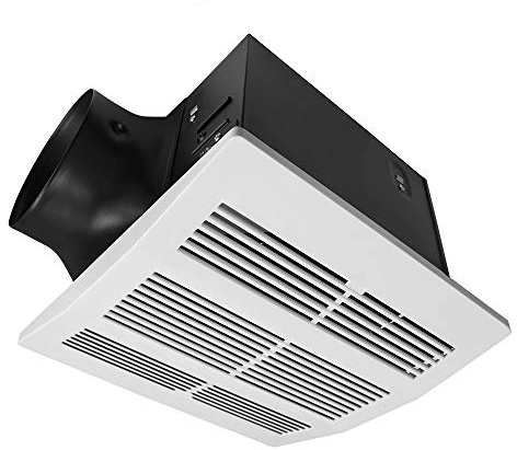 BV Bathroom Exhaust Fan 200CFM - 2.0 Sones, 6 Duct Collar, Rooms Up to 200 Sq. Ft.| Ventilation Fan, Stainless Steel - Ultra-Quiet & HVI 2100