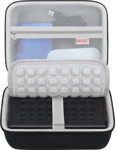 BOVKE Hard Drive Case for Seagate Expansion WD Elements My Book Desktop External Hard Drive HDD 6TB 8TB 10TB 12TB 16TB 18TB 20TB 22TB 24TB 26TB 28TB, 3.5 Inch Portable Desktop HDD Carrying Case, Black