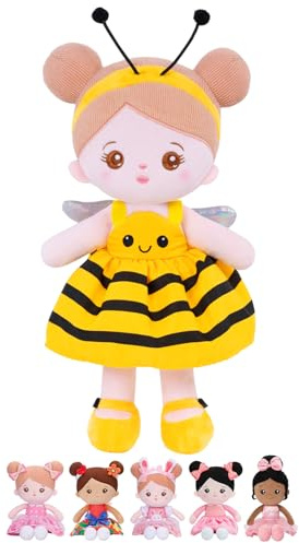 OUOZZZ 12.6 Soft Baby Doll - Toys for 1 Year Old Girl Ideal Birthday Baby Girl Gift, Snuggle Buddy for Infants Yellow Bee Dress