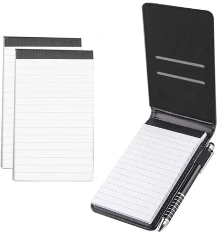 UEAVOID 3 Unidades PequeñO Bloc De Notas Mini Bolsillo Reemplazable,Bloc De Notas De Piel A7 PequeñO Y PráCtico Cuaderno Para Notas Con BolíGrafo,Nota De Negocio De Cuero Para Adultos Estudiantes