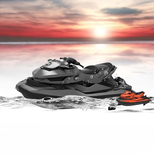 njoyn RC ferngesteuertes Jet-Ski Boot mit Akku, Robustes Speedboot-Modell für Kinder & Erwachsene, ideal für Schwimmbäder und Seen, geeignet für Anfänger & Profis, Tolles Spielzeug für Rennboot-Fans