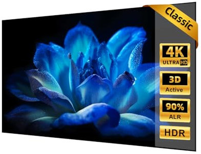 NothingProjector Beamer Leinwand, 120 Zoll ALR, 4K Ultra HD Laser TV Bildschirm, PET Crystal, Wandmontage, Umgebungslicht abweisend, Projector Screen für Ultrakurzdistanzprojektor Heimkino, Classic
