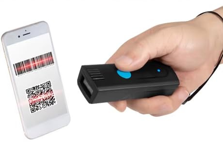 Mini lecteur de codes-barres Bluetooth 3 en 1 portable sans fil haute vitesse 1D 2D QR 2,4 G Scanner de poche fonctionne avec Windows, Android, iOS, tablettes, ordinateurs