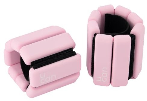 U-Band Par vrister och/eller handleder, 0,5 kg, 1 kg, 2,5 kg, hemträning, minimalistiska, bekväma, snygga, minimalistiska färger, svart, rosa, blå, grå (rosa, 1,5 kg)