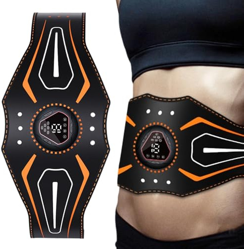 Générique Stimulateur Abdominal | Stimulateur Électrique Musculaire - Équipement d'Entraînement avec Affichage Digital pour Hommes Femmes Salle de Sport Voyage Trajet en Voiture