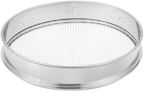 Toyvian Cedazo de Tierra para Jardín de Acero Inoxidable 30 CM Malla Fina para Compost y Arena Cedazo de Suelo Resistente y Reutilizable para Filtrar Tierra Roca y Bonsáis