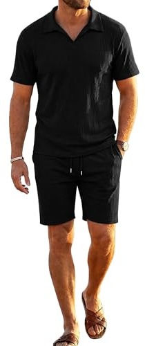YAOHUOLE Ensemble Short Homme 2 Pièces Ensemble T-Shirt Et Pantalon Set