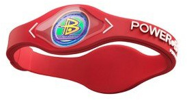PowerBalance silikon handledsband Power Balance armband röd-vit L