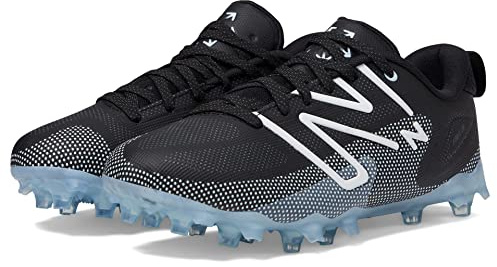 New Balance Men's FreezeLX V4 Low Lacrosse Shoe, Black/Grey/Polar Blue, 9.5
