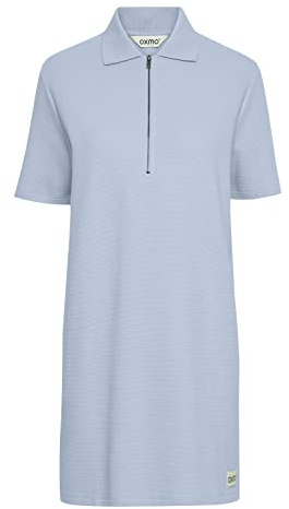 OXMO OXJonna Fritidsklänning för kvinnor, poloklänning, polokrage, korta ärmar, Kentucky Blue (153915), XL